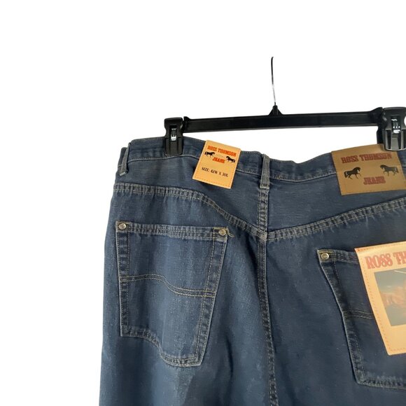 Ross Thomson Mens Blue Jeans 40x32 Denim Relaxed Fit Style JE4230 - Picture 5 of 6